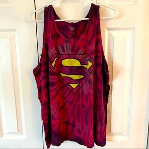 Superman mens tank top size large